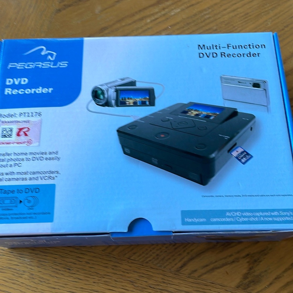 Pegasus DVD Recorder Multi-Function DVD Recorder NEW in Box